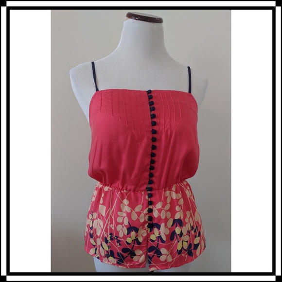 Hype Tops - Like NEW!! Floral Silk Blouse, Size XS